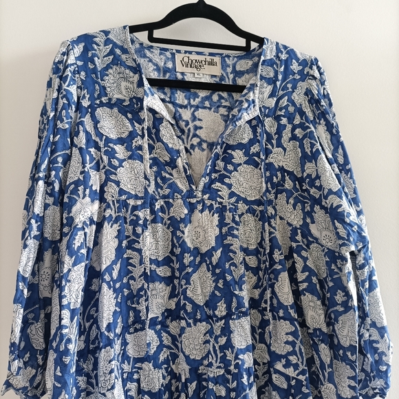 Chowchilla Vintage Arkie mini dress - Cobalt Vine - Picture 6 of 8